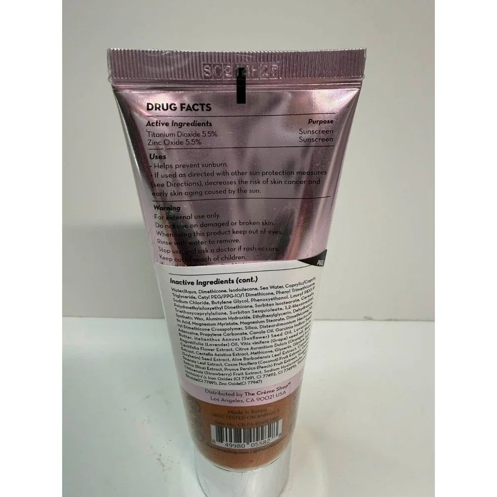The Crème Shop CC Crème Full Coverage Medium 140 Age Defense SPF 30 Korean